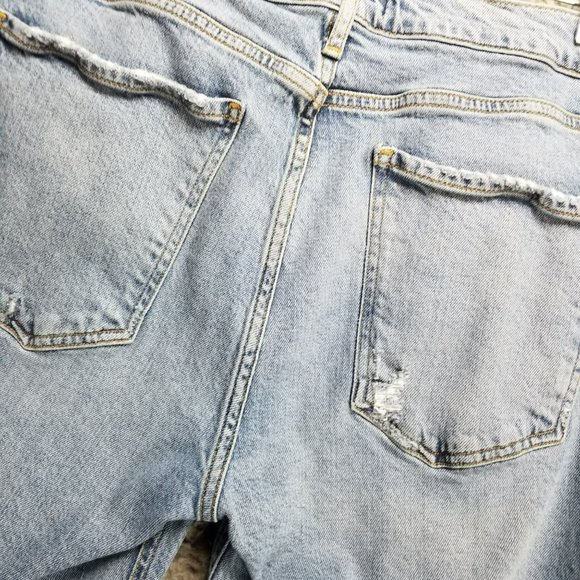 Agolde Jeans Womens 32 Medium Wash Stretch High Rise Button Fly Straight - Picture 11 of 16